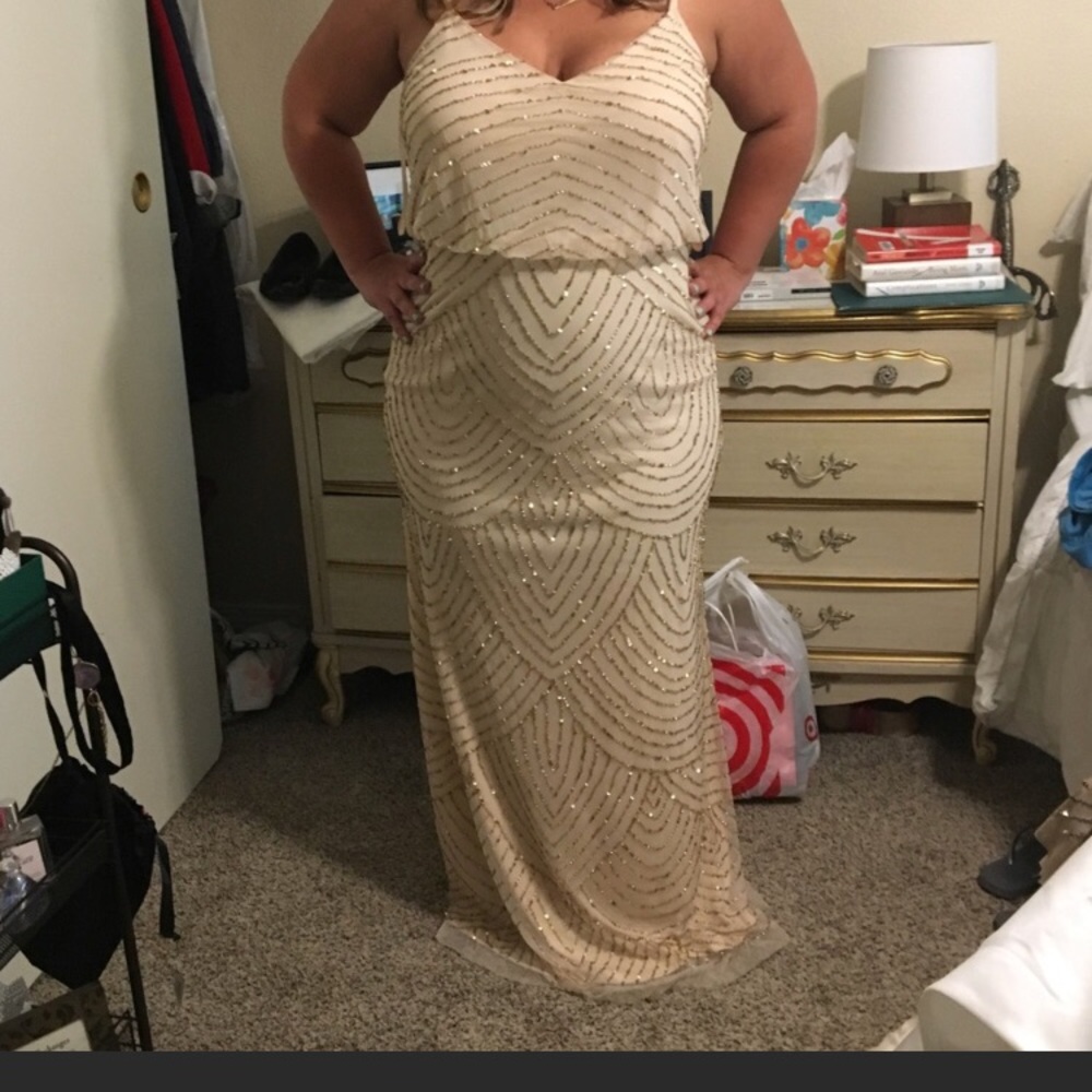 Adrianna Papell Beaded Bridesmaid Dress